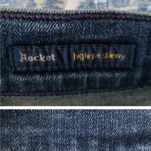 Citizens of Humanity Rocket High Rise Skinny Crop Medium Wash Distressed Jeans - Picture 5 of 7